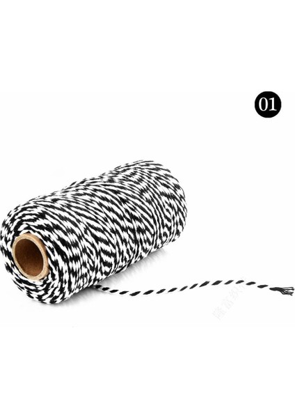 A01 Siyah Beyaz Stili Acrame Pamuk Kordon Halat Dize Dikiş Dıy Renkli Halat Şerit Craft Iplik Sicim Ev Tekstili Düğün Parti Dekorasyon (Yurt Dışından)