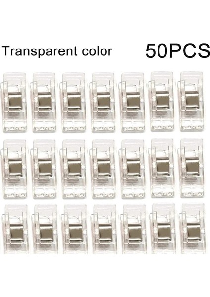 Şeffaf 50 Adet Tarzı Ewing Klipsler Renkli Plastik Kelepçeler Kapitone Crafting Crocheting Örgü Güvenlik Klipsleri Dikiş El Sanatları Kelepçeleri Dikiş Ciltleme (Yurt Dışından)