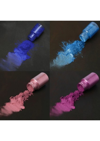 16 Renk Stili 50 Renk Pigmentler Parlak Mika Toz Seti Epoksi Reçine Renklendirici Makyaj Banyo Bombası Sabun Mum Yapımı Toz Pigment Seti Dropship (Yurt Dışından)