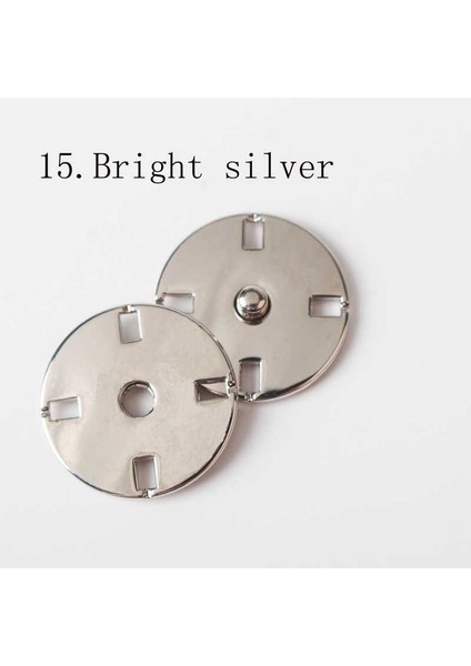 15 Parlak Gümüş Tarzı 21 mm Et Ix Giyim Için Metal Çıtçıt Düğme Kendin Yap Elbise Dikiş Uygulamaları Için Ceket Düğmeleri Aksesuar P90 (Yurt Dışından)