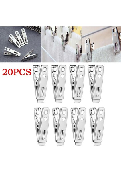 Lothe Metal Nemli Yerleşimler Paslanmaz Çelik Rüzgar Geçirmez Elbise Kurutma Askısı Elbise Klipsi Dikiş Klipsi (Yurt Dışından)