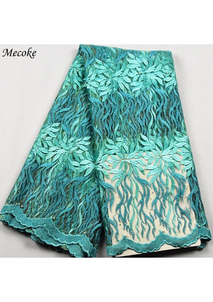 Aqua Mavi Tarzı 2,5 Yarda Sıcak Satış Afrika Isviçre Vual Dantel Yüksek En Iyi Gri Fransız Örgü Dantel Kumaş Nijerya Için Nakış Dantel Düğün Için (Yurt Dışından)