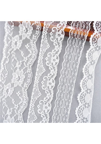 7-Genişlik 6.7cm Stili En Çok Satan 10 Yards 38 Çeşit Renk Beyaz Dantel Şerit Dokuma Bant Fransız Afrika Dantel Düğün Kumaş Dıy Giyim Hediye Sarma (Yurt Dışından)