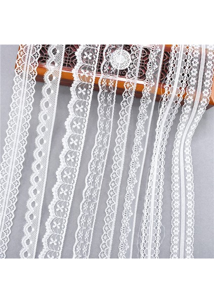 7-Genişlik 6.7cm Stili En Çok Satan 10 Yards 38 Çeşit Renk Beyaz Dantel Şerit Dokuma Bant Fransız Afrika Dantel Düğün Kumaş Dıy Giyim Hediye Sarma (Yurt Dışından)