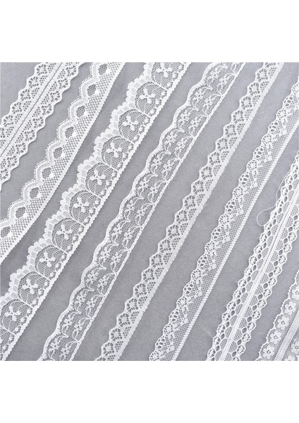 7-Genişlik 6.7cm Stili En Çok Satan 10 Yards 38 Çeşit Renk Beyaz Dantel Şerit Dokuma Bant Fransız Afrika Dantel Düğün Kumaş Dıy Giyim Hediye Sarma (Yurt Dışından)