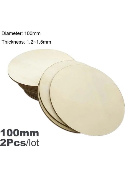 100MM 2 Adet Stil Çapı Doğal Bitmemiş Yuvarlak Ahşap Dilimleri Daireler Dıy Craft Çocuklar Için Diskler Noel Boyama Oyuncaklar Süs Dekor (Yurt Dışından)