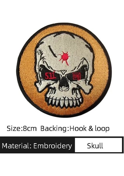 Nakış Kafatası Stili 3D Taktik Yelek Crossfit Ort Ordu Pvc Velcro Yamalar Askeri Kol Bandı Su Geçirmez Sırt Çantası Sticker Giyim Çanta Aplike (Yurt Dışından)