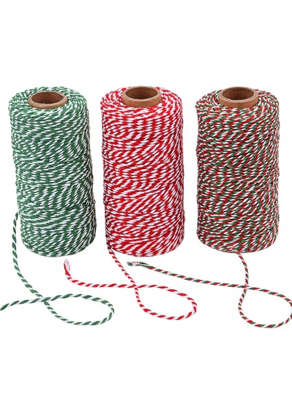 08 Kırmızı Siyah Stil 100MROLL Pamuklu Fırıncılar Sicim Ip Kordon Halat Iki Renkli Pamuklu El Sanatları Sicim Ev Tekstili Hediye Paketleme Noel Düğün Dekoru (Yurt Dışından) fırsatları
