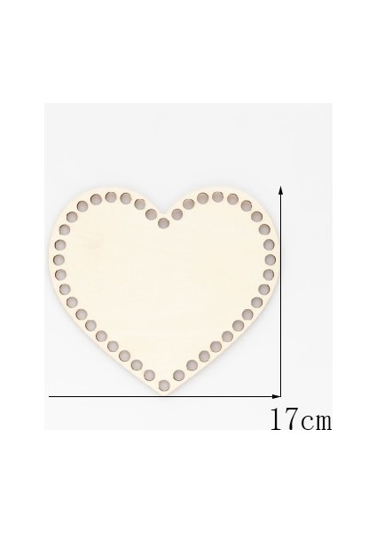 17CM Kalp 3 Adet Tarzı cm Doğal Ahşap Süs Dıy Dokuma Çanta Alt Aksesuarlar El Yapımı Çanta Köpeğin Yatak Evi Beşik Yuva Dıy Craft (Yurt Dışından)