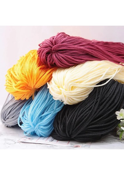 N Tarzı Multicolm Güçlü Örgülü Iplik Ipek Saten Naylon Kordon Halat Dıy Takı Bilezik Yapımı Bulguları Boncuklu Tel 3mm (Yurt Dışından) fiyatları