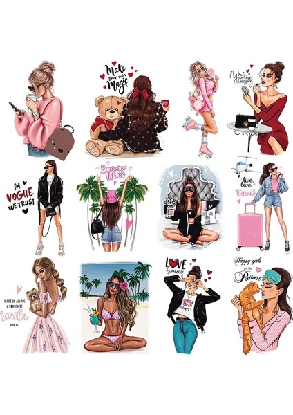 815M Tarzı Moda Kadın T-Shirt Kot Elbiseler Için Yamalar Diy Sıcak Gözyaşı Termal Transfer Yeni Tasarım Kız Yama Demir On Etiketler Üzerinde Toz (Yurt Dışından) fiyatları