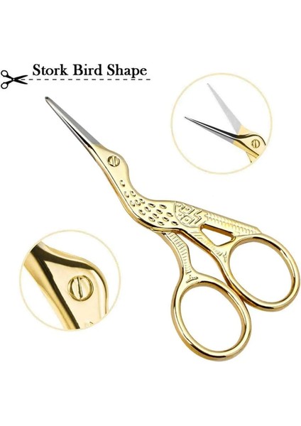L-Bron 9.3x4.2cm Stili Vintage Leylek Şekli Dikiş Veya Paslanmaz Çelik Terzi Veya Keskin Dikiş Makası Manuel Dikiş Iğne Dıy Aracı (Yurt Dışından) modelleri