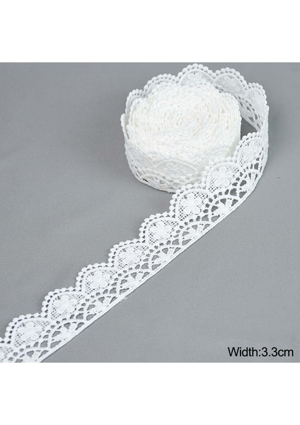 C03-GENIŞLIK 3.3cm Tarzı 5 Metre Beyaz Dantel Süt Ipek Suda Çözünür Nakış Dantel Şerit Trim Kumaş Dikiş Giyim Aksesuarları El Yapımı Dıy El Sanatları (Yurt Dışından)