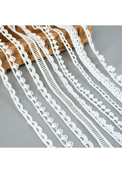 C03-GENIŞLIK 3.3cm Tarzı 5 Metre Beyaz Dantel Süt Ipek Suda Çözünür Nakış Dantel Şerit Trim Kumaş Dikiş Giyim Aksesuarları El Yapımı Dıy El Sanatları (Yurt Dışından)