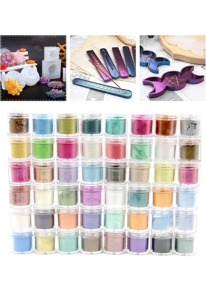 30 Renk Stili 48 Renkler Kozmetik Sınıfı Sedefli Doğal Mika Mineral Tozu Epoksi Reçine Boya Inci Pigment Dıy Takı El Sanatları Dropship Yapımı (Yurt Dışından)