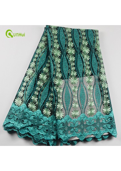 Yeşil Stil 2,5 Yarda Düğün Için Yüksek Li 2.5y Afrika Dantel Kahverengi Işlemeli Fransa Örgü Dantel Kumaşlar Veya Afrika Nijeryalı Gipür Dantel Kumaş (Yurt Dışından)