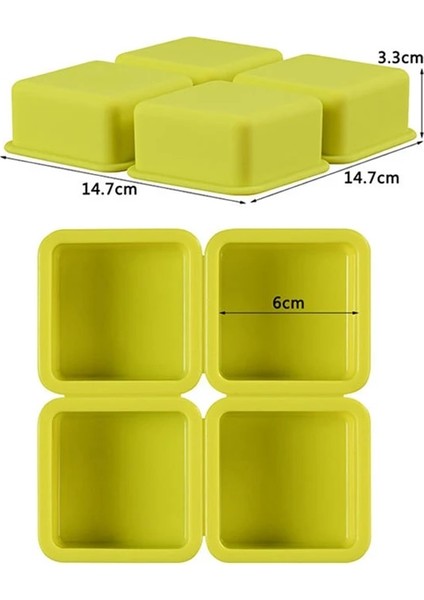 JH-W-001 Stili Funbaky 4 Kavite Geometrik Sabun Kalıp Silikon Kare Kalıp Sabun Yapımı Için Dıy Ev Basit Sabun Kalıpları (Yurt Dışından)