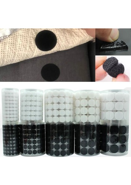 Siyah 15 mm 102 Çift Stili Velcros Kendinden Yapışkanlı Raptiye Bandı Noktalar mm Güçlü Tutkal Velcros Sticker Disk Beyaz Siyah Yuvarlak Madeni Para Kanca Döngü Bandı (Yurt Dışından) fiyatları