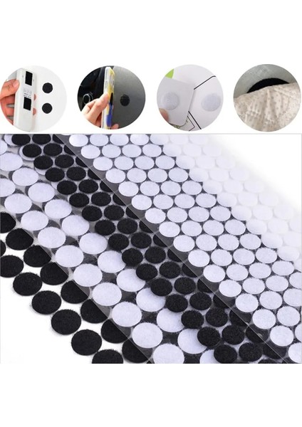 Siyah 15 mm 102 Çift Stili Velcros Kendinden Yapışkanlı Raptiye Bandı Noktalar mm Güçlü Tutkal Velcros Sticker Disk Beyaz Siyah Yuvarlak Madeni Para Kanca Döngü Bandı (Yurt Dışından) indirimleri