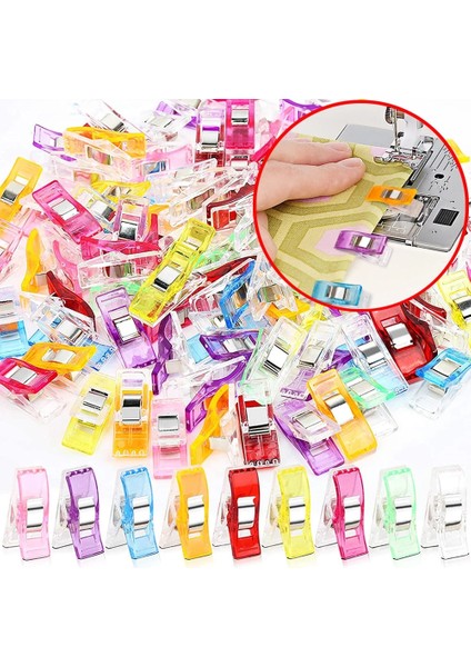 Şeffaf 50 Adet Tarzı Adet Çok Amaçlı Dikiş Klipsleri Renkli Bağlama Klipsleri Plastik El Sanatları Kapitone Klipsleri Dikiş Bağlama Için Dikiş El Sanatları Kelepçeleri (Yurt Dışından) fırsatları