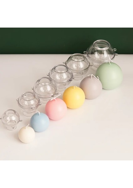 Kalıp-5 Tarzı Dıy El Yapımı Aromaterapi Mum Kalıbı Yuvarlak Gezegen Topu Plastik Kalıp Aroma Mum Mum Kalıbı Mum Kalıbı Top Serisi Kalıp (Yurt Dışından)