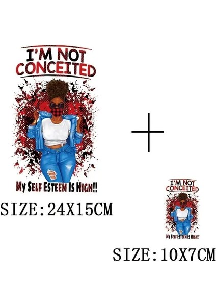 C-064-1-2 Stili Moda Afrika Bayan Termal Demir-On Isı Transferi Etiket Siyah Kadın T-Shirt Hoodies Giysiler Için Yamalar Aplike Dekorasyon (Yurt Dışından)