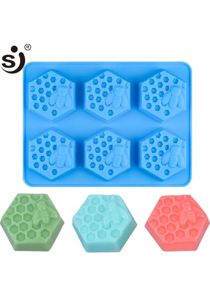 1 Adet Bal Arısı Silikon Sabun Kalıbı Diy El Yapımı El Sanatları 3D Sabun Kalıbı Silikon Dikdörtgen 6 Formları Sabun Yapımı Için Sabun Kalıpları (Yurt Dışından)