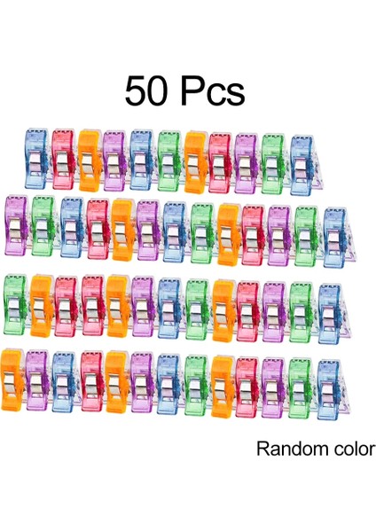 50 Adet Klipler Rastgele Stil Pcs Dikiş Klipsleri Plastik Kelepçeler Kapitone Crafting Crocheting Örgü Güvenlik Klipsleri Çeşitli Renkler Bağlama Klipsleri Kağıt (Yurt Dışından)