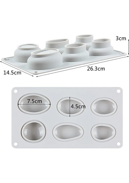 B Tarzı 3D Çakıl Silikon Sabun Kalıp Ağacı Şekilli 6 Delik Sabun Kalıp Sanat ve El Sanatları Sabun Banyo Kalıplama El Yapımı Araçları (Yurt Dışından)