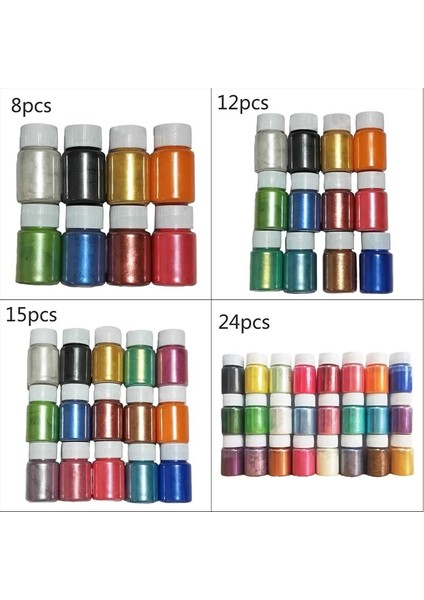 15 Renk Stili 1 Takım Sedefli Mika Tozu Epoksi Reçine Boya Inci Pigment Dıy Takı El Sanatları Sanat Dıy El Sanatları (Yurt Dışından)