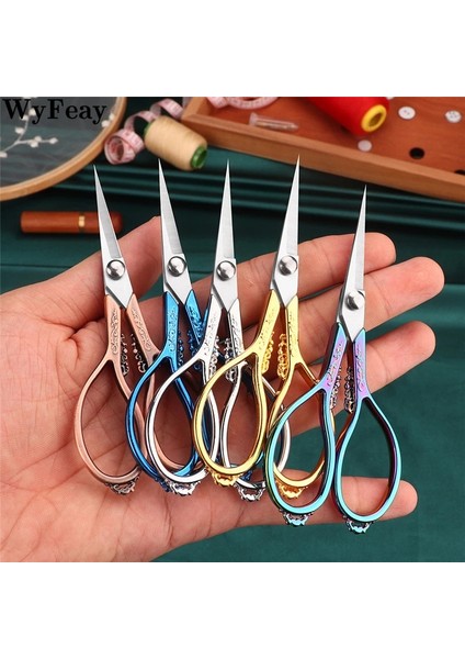 Kırmızı Bronz Tarzı Paslanmaz Çelik Vintage Ors Dikiş Kumaş Nakış Kesici Antika Balıkçılık Retro Çapraz Dikiş Kuyruk Ipliği Araçları (Yurt Dışından) fırsatları