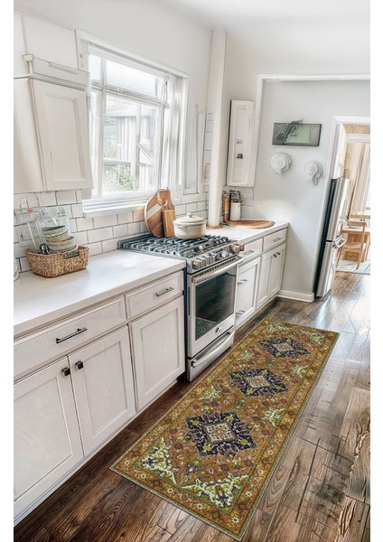 Soft Pastel Vintage Desenli Salon Halısı, Dokuma Taban Dekoratif Şönil Halı modelleri