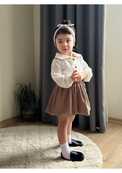 Etekli Bebe Yaka 2’li Kız Takım modelleri