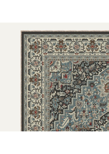 Vintage Halı Modern Motifli Bej Klasik Göbekli Desenli Dijital Şönil Halı modelleri