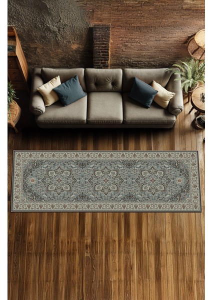 Vintage Halı Modern Motifli Bej Klasik Göbekli Desenli Dijital Şönil Halı fırsatları