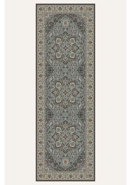 Vintage Halı Modern Motifli Bej Klasik Göbekli Desenli Dijital Şönil Halı indirimleri