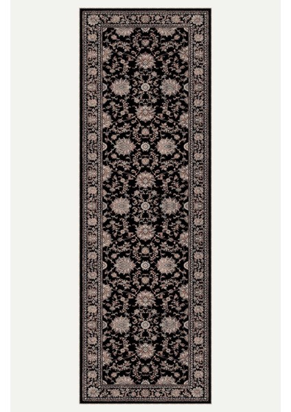 Vintage Halı Modern Motifli Siyah Bej Kilim Desenli Dijital Şönil Halı indirimleri