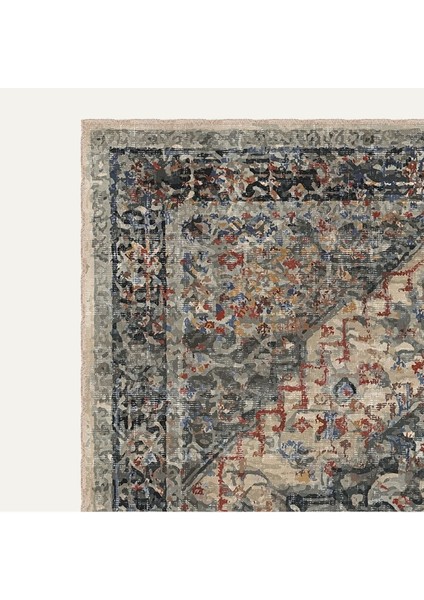 Vintage Halı Modern Motifli Bej Klasik Desenli Dijital Şönil Halı modelleri