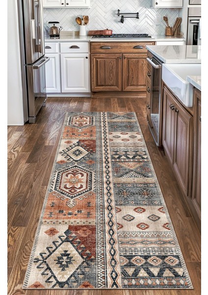 Vintage Çok Renkli Kilim ve Eskitme Dijital Şönil Halı fırsatları