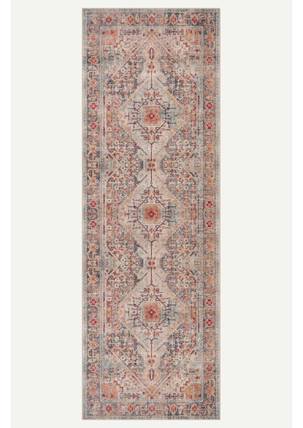 Vintage Halı Göbekli Motifli Gri ve Bej Klasik Dijital Şönil Halı indirimleri