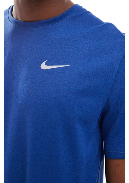 Dri-Fit Uv Miler Ss Erkek Mavi Spor Tişört