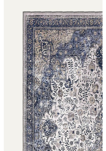 Vintage Desenli Salon Halısı, Dokuma Taban Dekoratif Şönil Halı