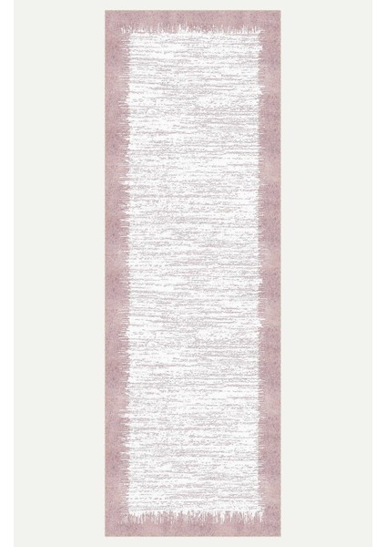 Modern Minimalist Vintage Desenli Pembe Renkli Salon Halısı, Dokuma Taban Dekoratif Şönil Halı