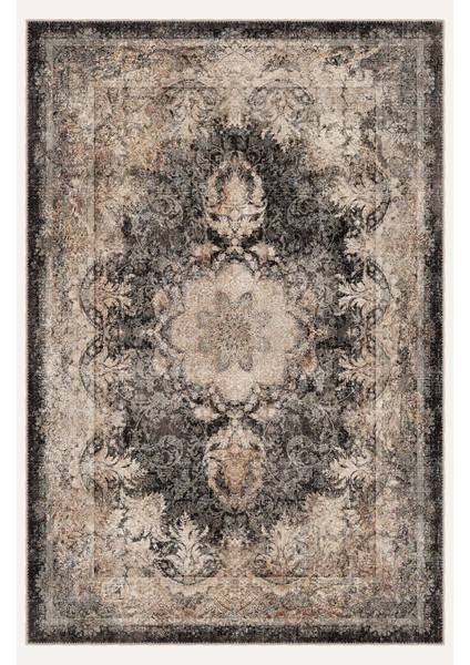 Vintage Halı Modern Motifli Bej Göbekli Desenli Dijital Şönil Halı fiyatları