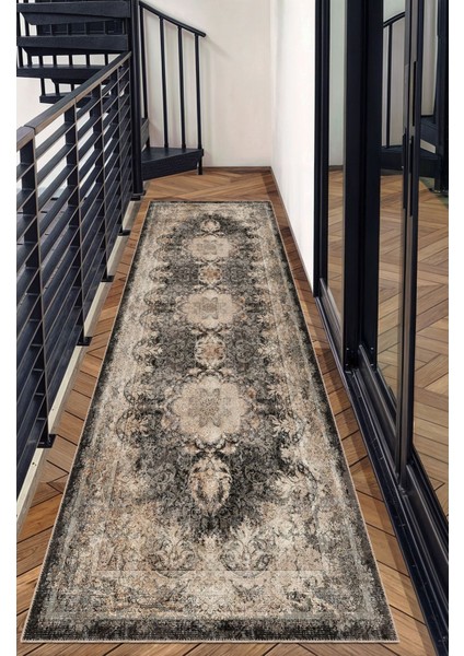 Vintage Halı Modern Motifli Bej Göbekli Desenli Dijital Şönil Halı fırsatları