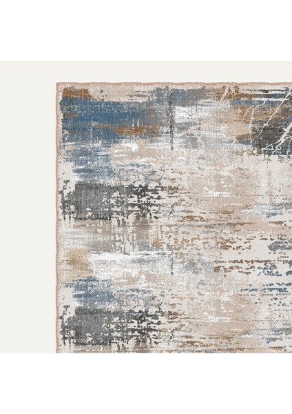 Vintage Halı Modern Motifli Bej ve Renkli Klasik Dijital Şönil Halı modelleri