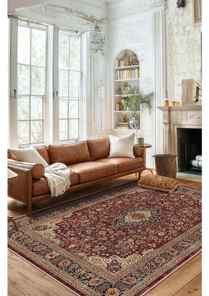 Vintage Anadolu Halısı Çiçek Motifli Dijital Şönil Halı