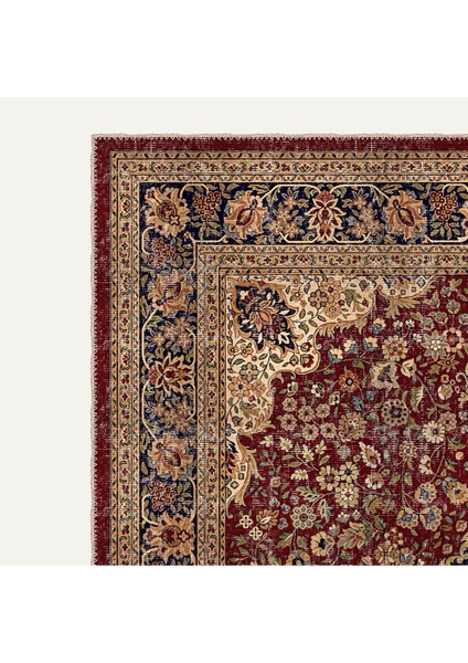 Vintage Anadolu Halısı Çiçek Motifli Dijital Şönil Halı modelleri