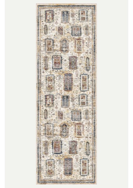 Kilim Motifli Geometrik Desenli Modern Eskitme Tasarım Vintage Dijital Şönil Halı indirimleri