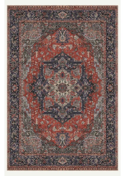 Vintage Halı Modern Motifli Kırmızı Göbekli Kilim Desenli Dijital Şönil Halı fiyatları